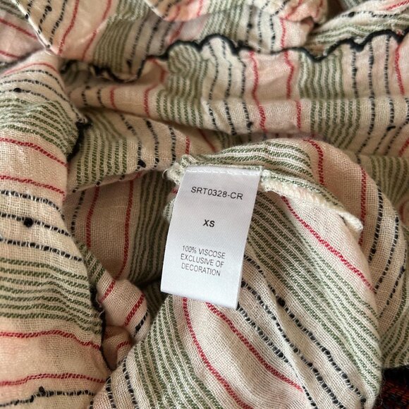 THML XS-Small Women's Top Blouse Black Embroidery Soft Flowing Material - Picture 3 of 4